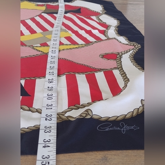 Authentic Cornelia James Nautical Scarf 35" Square - Picture 5 of 8